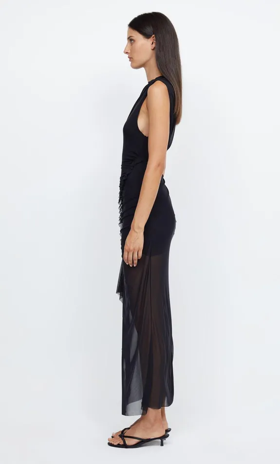 Bec Bridge Wedding Guest Women JULIEN ASYM MAXI DRESS 8211 BLACK