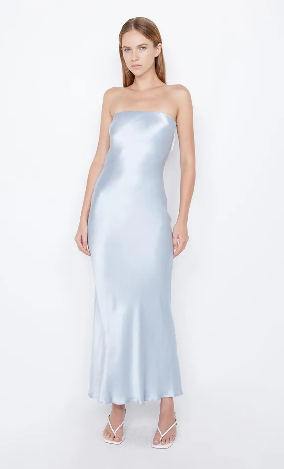 Bec Bridge Wedding Guest Women MOON DANCE STRAPLESS DRESS 8211 DUSTY BLUE
