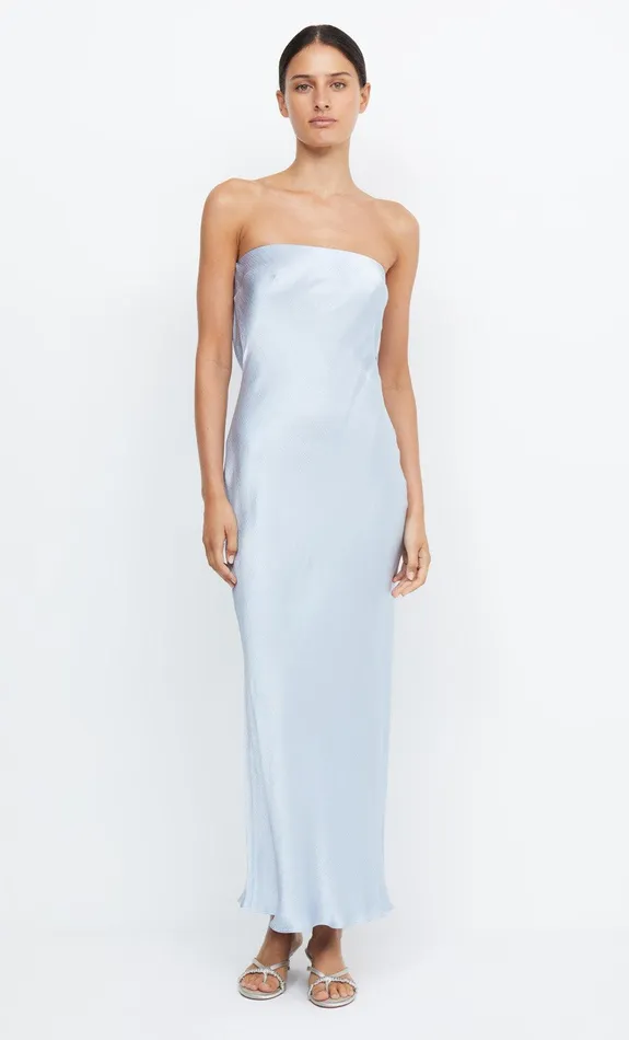Bec Bridge Wedding Guest Women MOON DANCE STRAPLESS DRESS 8211 DUSTY BLUE