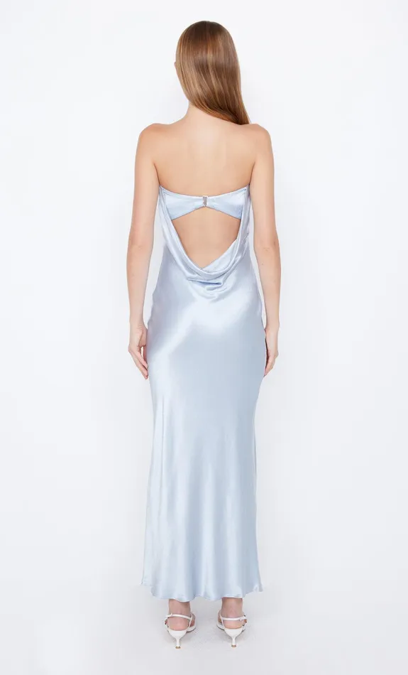 Bec Bridge Wedding Guest Women MOON DANCE STRAPLESS DRESS 8211 DUSTY BLUE