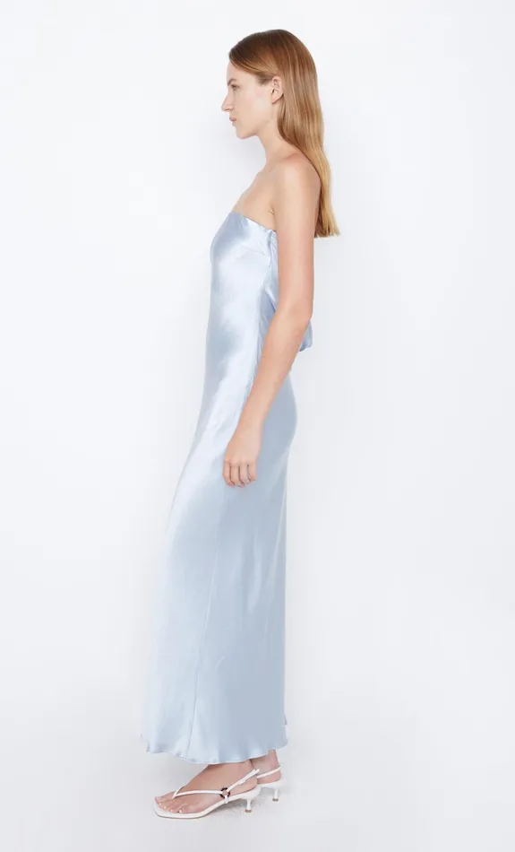 Bec Bridge Wedding Guest Women MOON DANCE STRAPLESS DRESS 8211 DUSTY BLUE