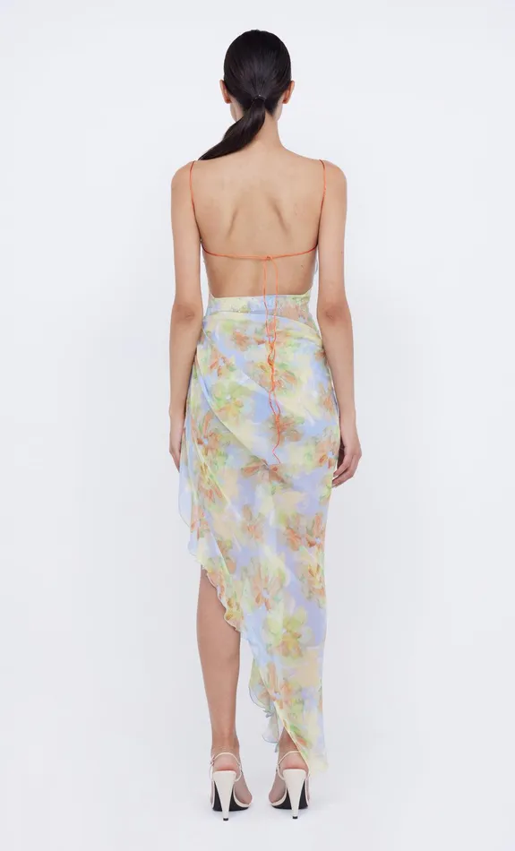 Bec Bridge Wedding Guest Women ZEPHY ASYM DRESS 8211 BLUE BLOSSOM
