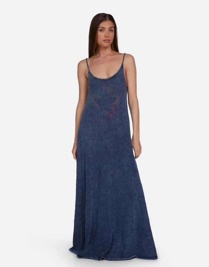Berna Neon Stud Starburst Acid Denim Women039s Lauren Moshi Dresses