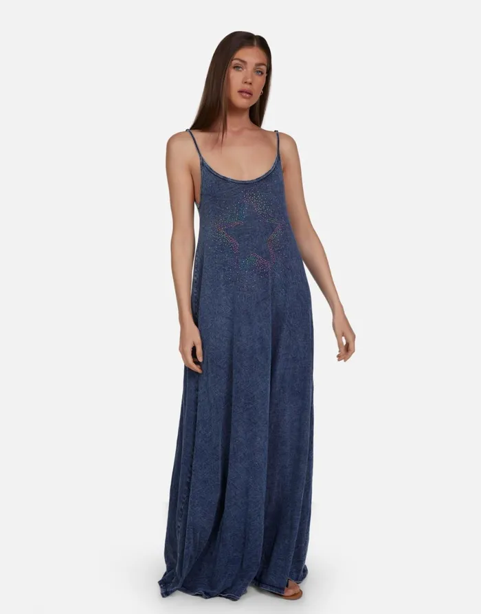 Berna Neon Stud Starburst Acid Denim Women039s Lauren Moshi Dresses