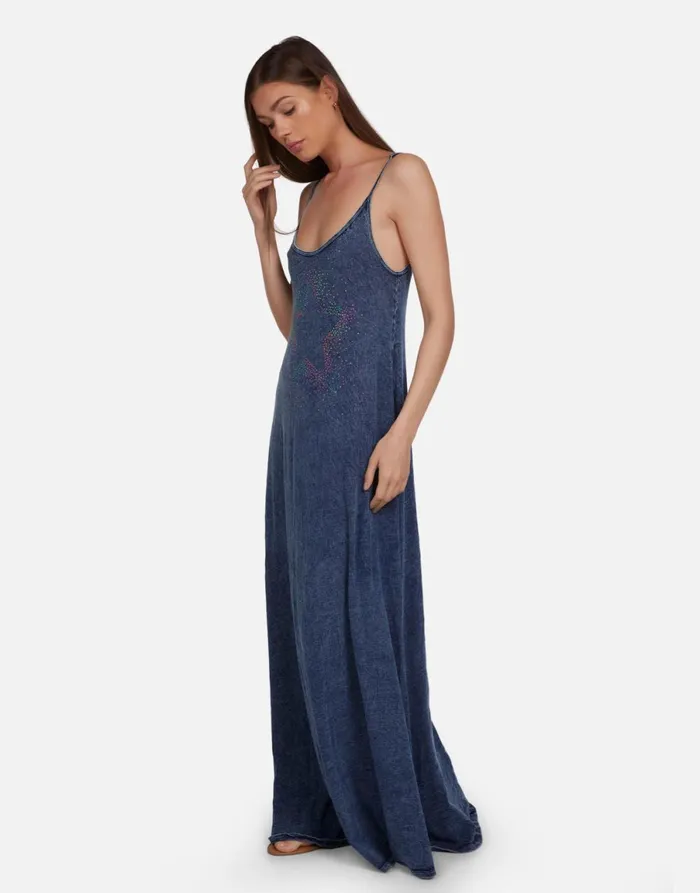 Berna Neon Stud Starburst Acid Denim Women039s Lauren Moshi Dresses