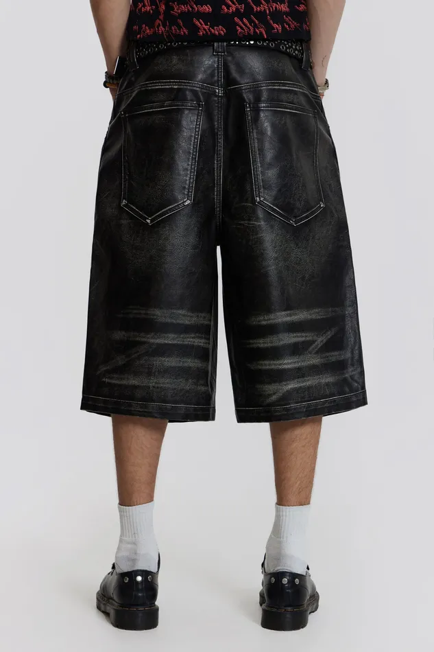 Bestsellers Shop Ash Faux Leather Colossus Shorts 8211 Jaded London Men