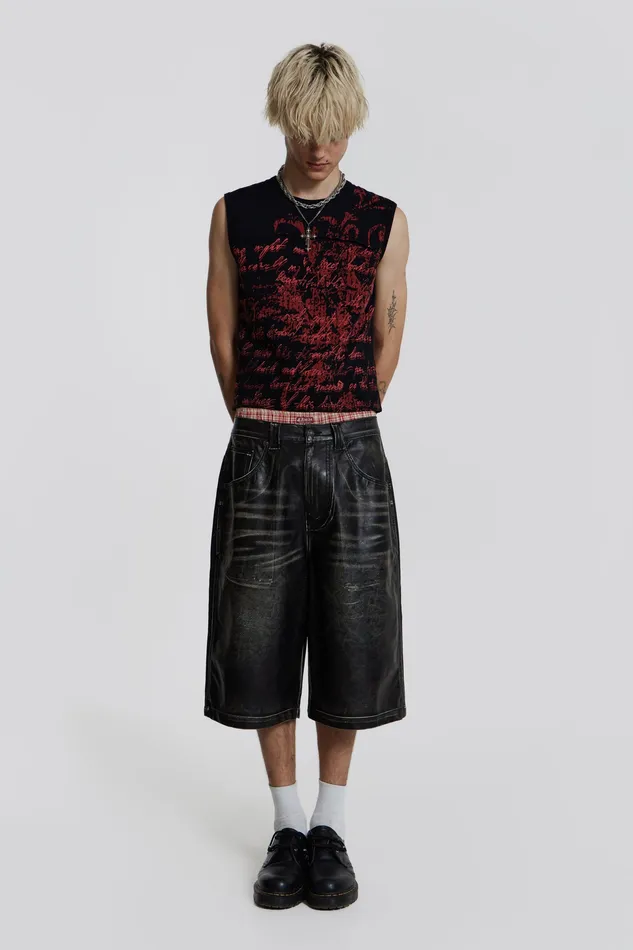 Bestsellers Shop Ash Faux Leather Colossus Shorts 8211 Jaded London Men