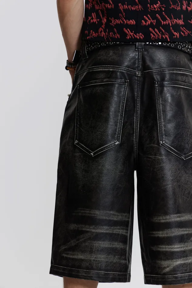 Bestsellers Shop Ash Faux Leather Colossus Shorts 8211 Jaded London Men