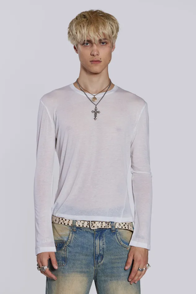Bestsellers Shop White Mist Long Sleeve Jaded London Men