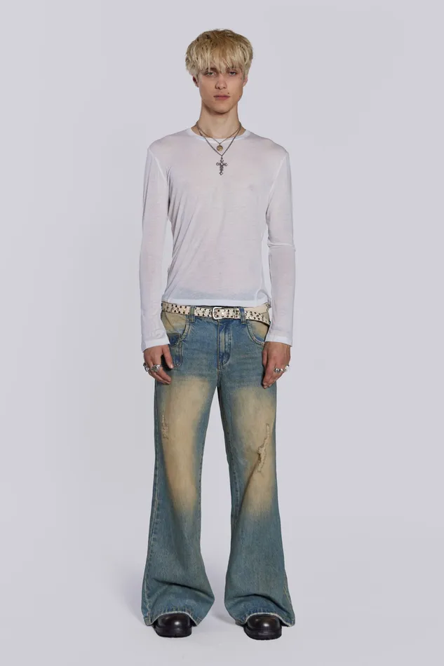 Bestsellers Shop White Mist Long Sleeve Jaded London Men