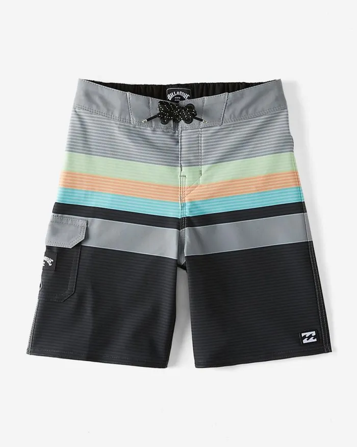 Billabong Boys039 Boardshorts Boys 27 All Day Stripe Pro Boardshorts Graphite 8211 Men