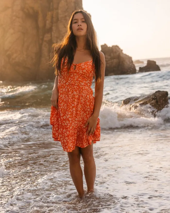 Billabong Dresses Texas Mini Dress Papaya 8211 Women