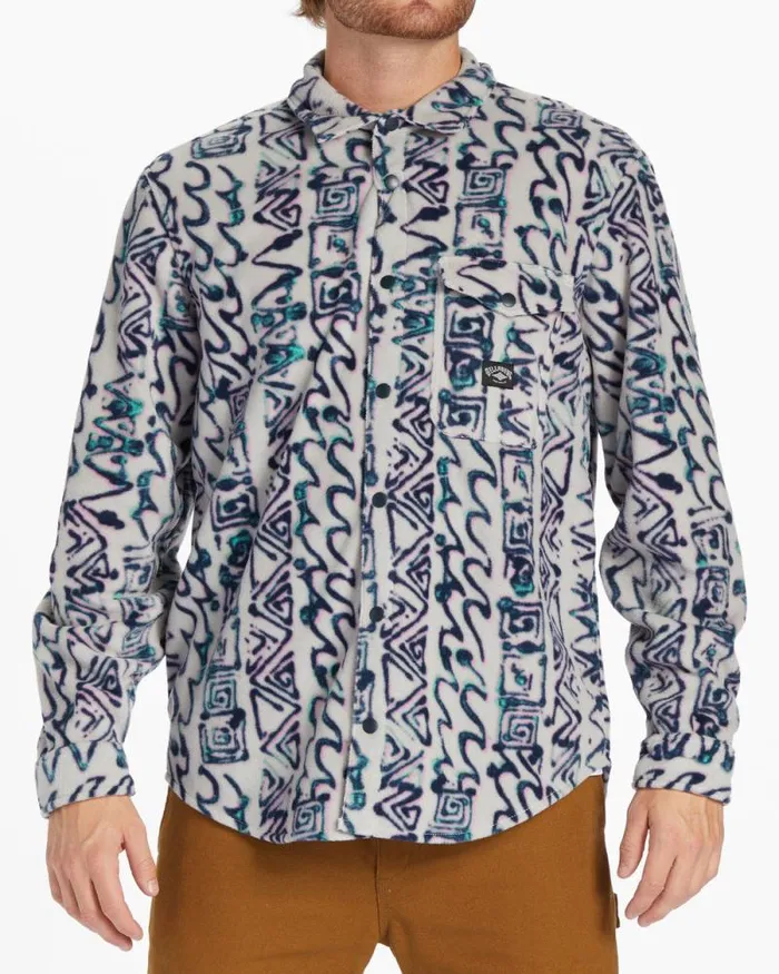 Billabong Flannels ADiv Furnace Long Sleeve Flannel Shirt Cement 8211 Men