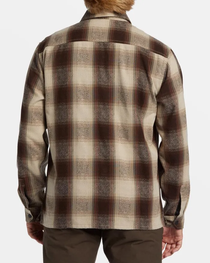 Billabong Flannels Lodge Long Sleeve Flannel Shirt Java 8211 Men Billabong Flannels Lodge Long Sleeve Flannel Shirt Java 8211 Men