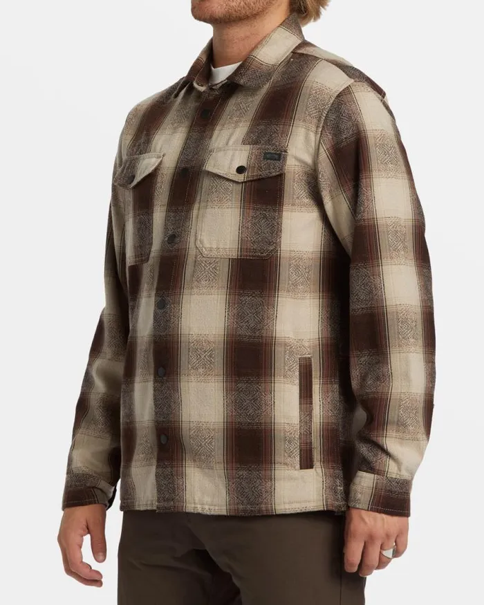 Billabong Flannels Lodge Long Sleeve Flannel Shirt Java 8211 Men Billabong Flannels Lodge Long Sleeve Flannel Shirt Java 8211 Men