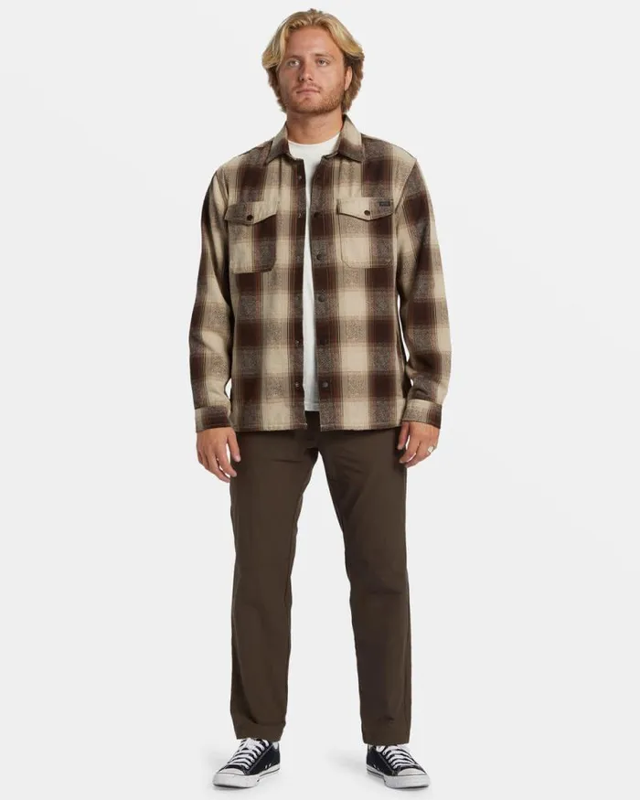 Billabong Flannels Lodge Long Sleeve Flannel Shirt Java 8211 Men Billabong Flannels Lodge Long Sleeve Flannel Shirt Java 8211 Men