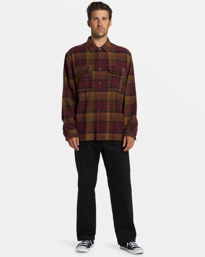 Billabong Flannels Offshore Long Sleeve Flannel Shirt Port 8211 Men Billabong Flannels Offshore Long Sleeve Flannel Shirt Port 8211 Men