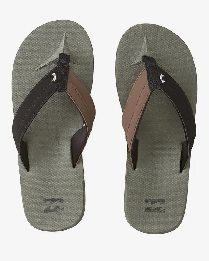 Billabong Flip Flops All Day Impact SlipOn Sandals Olive 8211 Men