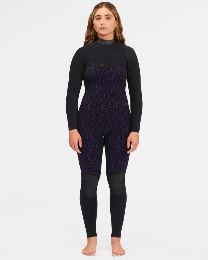 Billabong Fullsuits 43 Furnace Comp Chest Zip Wetsuit Midnight Trails 8211 Women