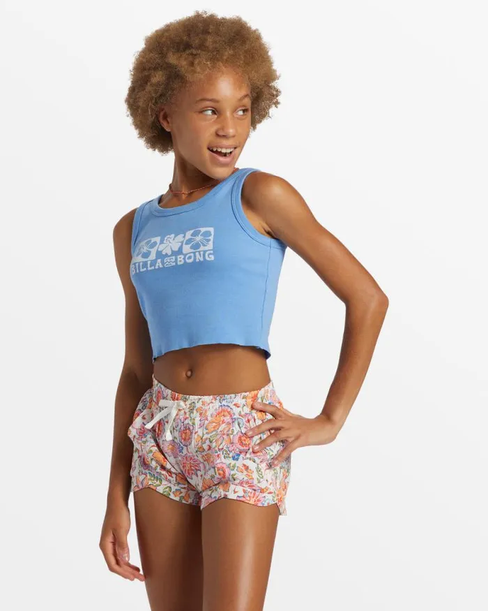 Billabong Girls039 Bottoms Girls Mad For You Elastic Waist Shorts Pink Dream 8211 Women
