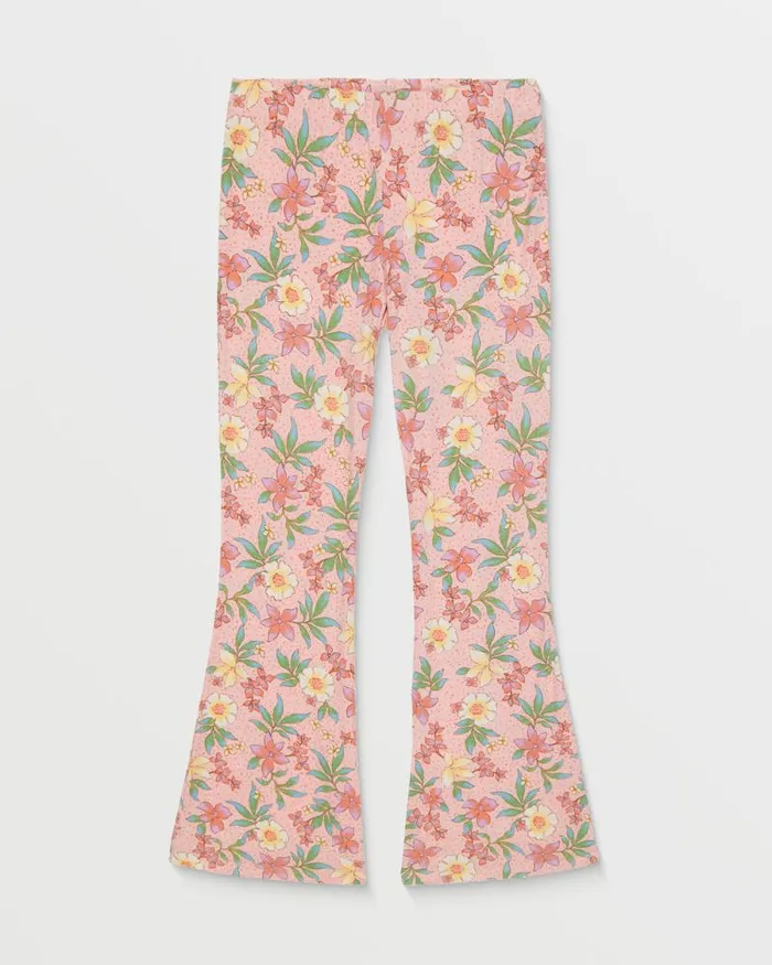 Billabong Girls039 Bottoms Girls Tell Me Elastic Waist Flared Pants Feelin Peachy 8211 Women