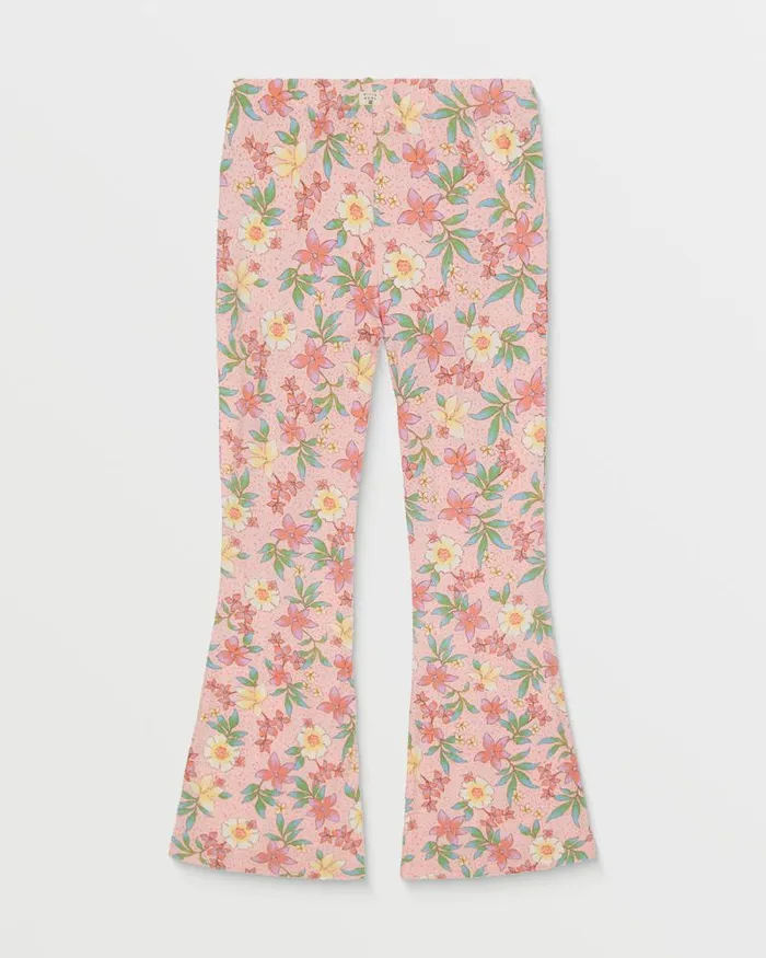 Billabong Girls039 Bottoms Girls Tell Me Elastic Waist Flared Pants Feelin Peachy 8211 Women