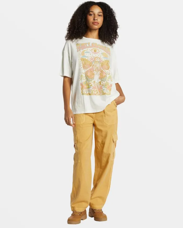 Billabong Graphic Tees and Tanks Love Is All TShirt Salt Crystal 8211 Women Billabong Graphic Tees and Tanks Love Is All TShirt Salt Crystal 8211 Women
