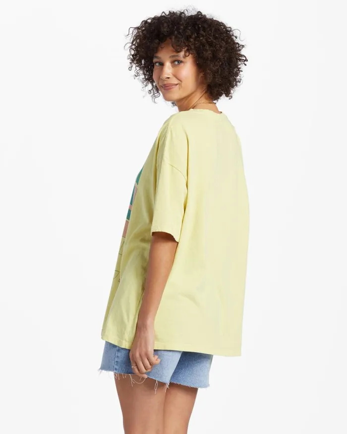 Billabong Graphic Tees and Tanks Rainbow Skies TShirt Limelight 8211 Women Billabong Graphic Tees and Tanks Rainbow Skies TShirt Limelight 8211 Women