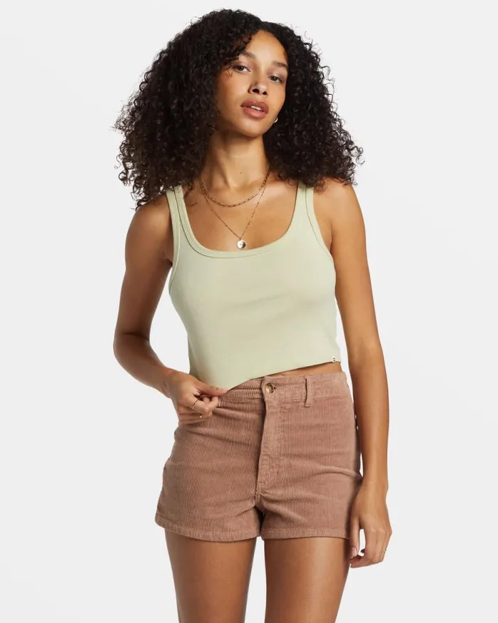 Billabong Graphic Tees and Tanks Sun Goddess Tank Knit Light Avocado 8211 Women