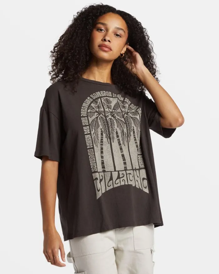 Billabong Graphic Tees and Tanks We Are Dreaming TShirt Off Black 8211 Women