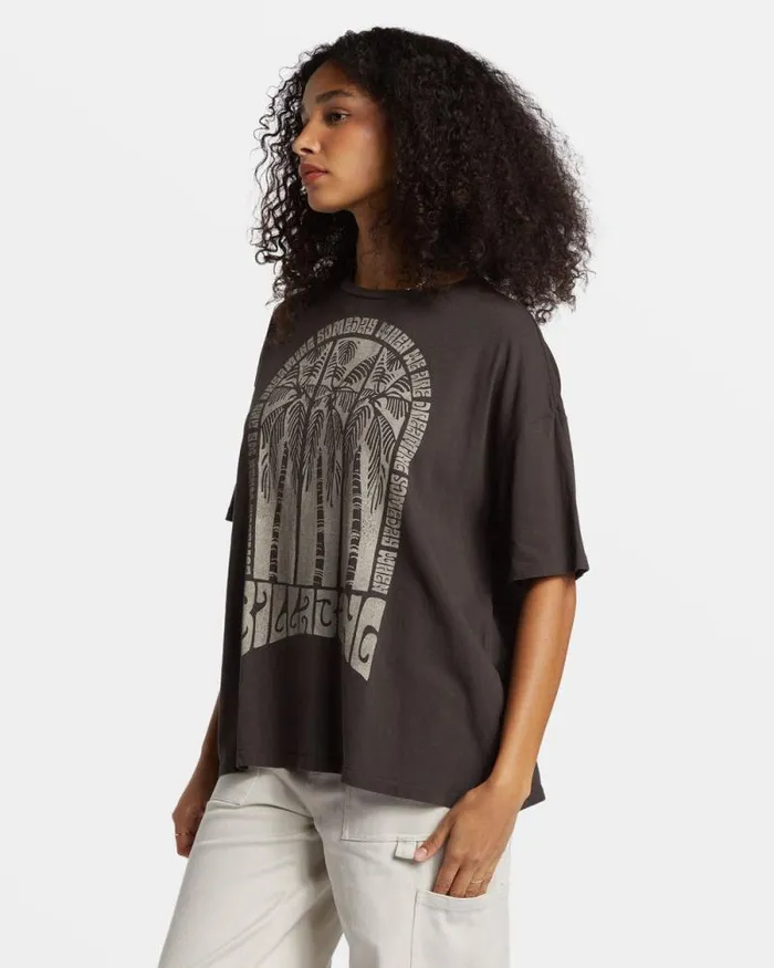 Billabong Graphic Tees and Tanks We Are Dreaming TShirt Off Black 8211 Women
