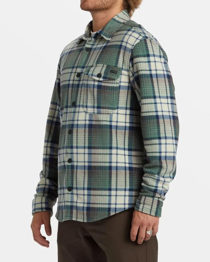 Billabong Hoodies and Fleece ADiv Furnace Long Sleeve Flannel Shirt Taupe 8211 Men Billabong Hoodies and Fleece ADiv Furnace Long Sleeve Flannel Shirt Taupe 8211 Men