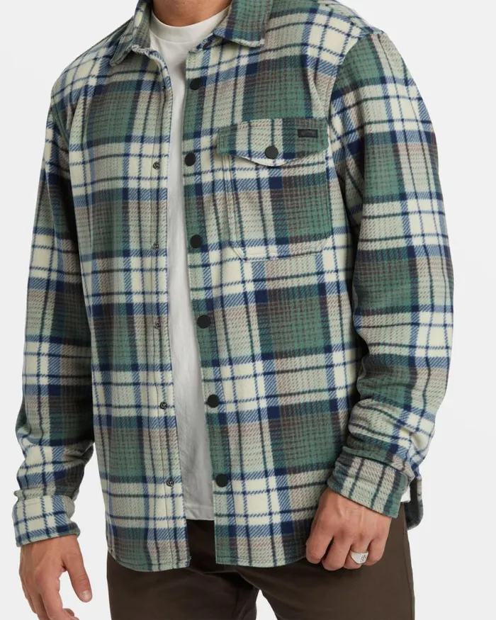 Billabong Hoodies and Fleece ADiv Furnace Long Sleeve Flannel Shirt Taupe 8211 Men Billabong Hoodies and Fleece ADiv Furnace Long Sleeve Flannel Shirt Taupe 8211 Men