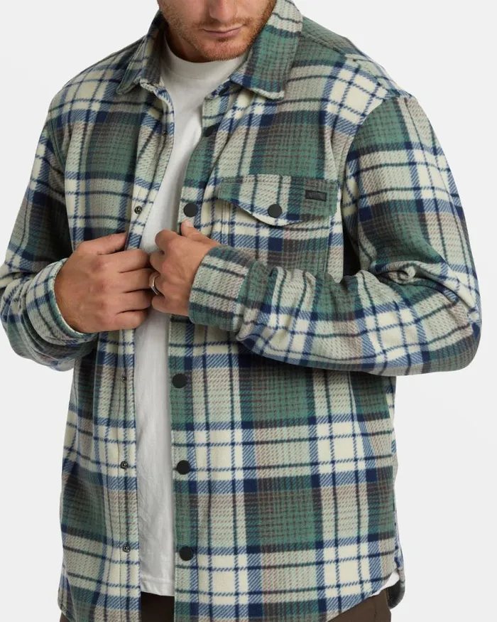 Billabong Hoodies and Fleece ADiv Furnace Long Sleeve Flannel Shirt Taupe 8211 Men Billabong Hoodies and Fleece ADiv Furnace Long Sleeve Flannel Shirt Taupe 8211 Men