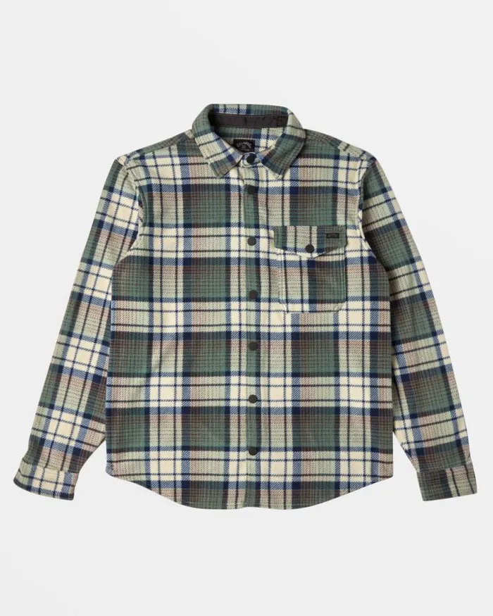 Billabong Hoodies and Fleece ADiv Furnace Long Sleeve Flannel Shirt Taupe 8211 Men Billabong Hoodies and Fleece ADiv Furnace Long Sleeve Flannel Shirt Taupe 8211 Men