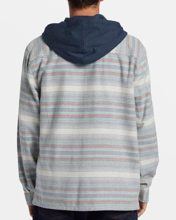 Billabong Hoodies and Fleece Baja Hooded Long Sleeve Flannel Shirt Slate Blue 8211 Men Billabong Hoodies and Fleece Baja Hooded Long Sleeve Flannel Shirt Slate Blue 8211 Men