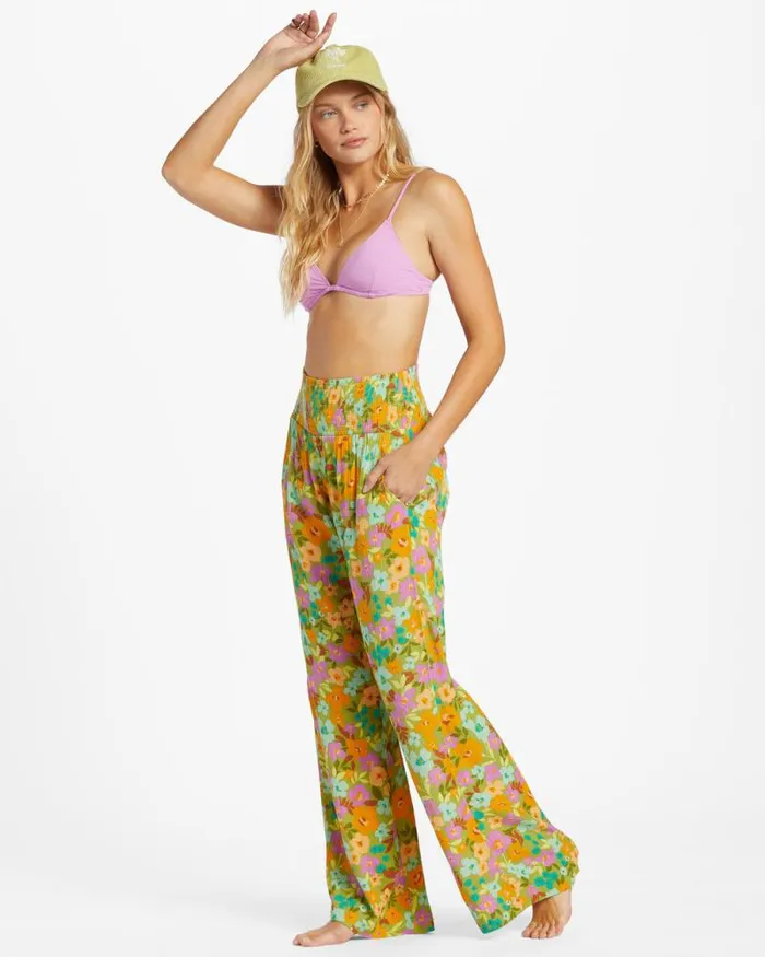 Billabong Jeans and Pants New Waves 2 WideLeg Pants Palm Green 8211 Women Billabong Jeans and Pants New Waves 2 WideLeg Pants Palm Green 8211 Women