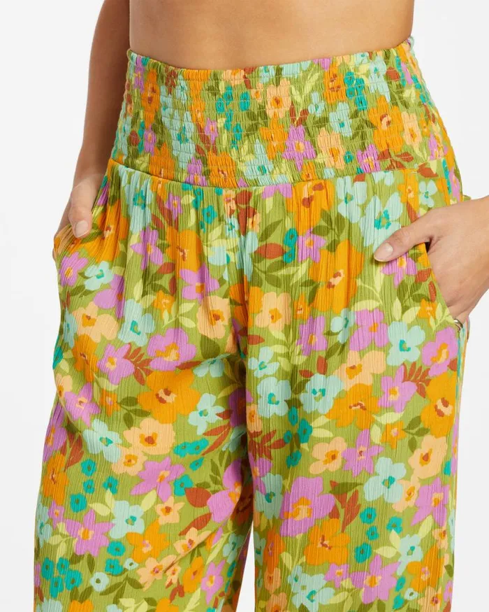 Billabong Jeans and Pants New Waves 2 WideLeg Pants Palm Green 8211 Women Billabong Jeans and Pants New Waves 2 WideLeg Pants Palm Green 8211 Women