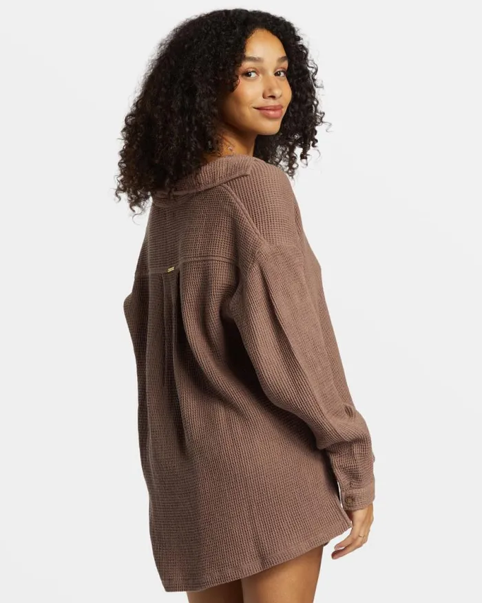Billabong Matching Sets Odyssey Long Sleeve Shacket Kona 8211 Women