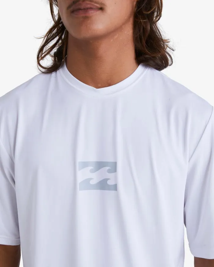 Billabong Rashguards and Surf Tees All Day Wave Loose Fit Short Sleeve Surf Tee White 8211 Men