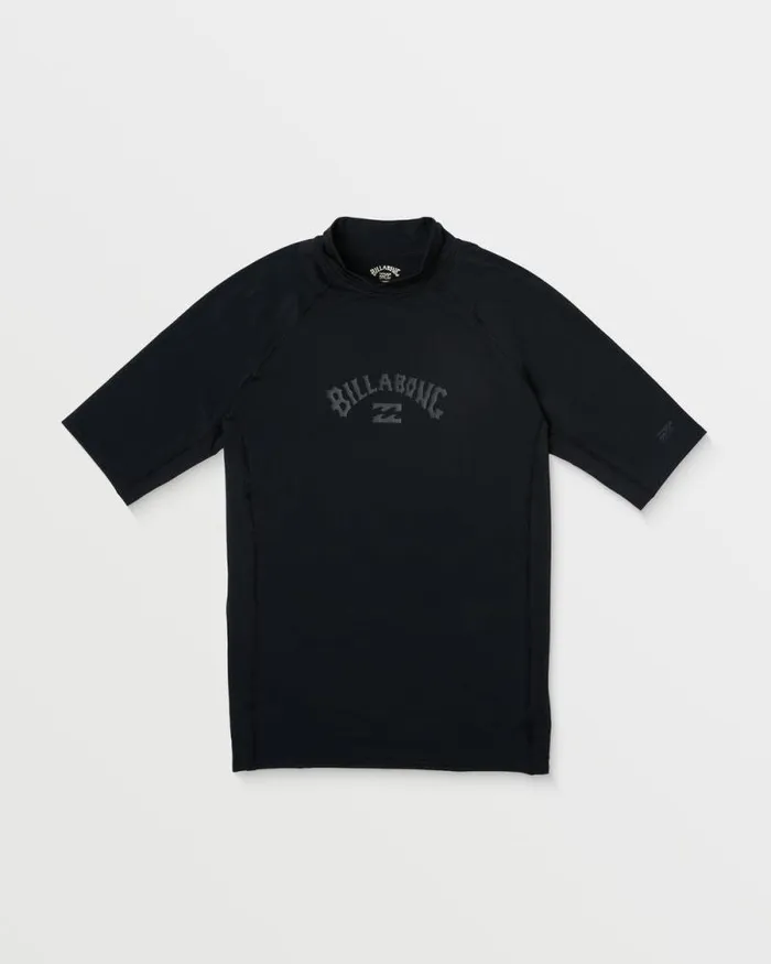 Billabong Rashguards and Surf Tees Arch Wave Short Sleeve Rashguard Black 8211 Men