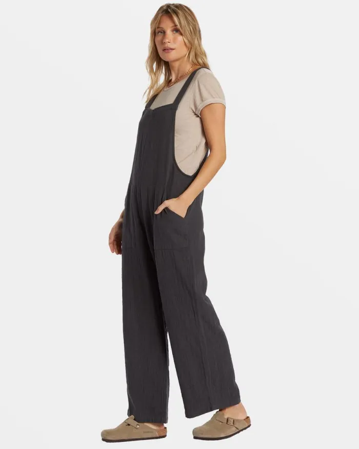 Billabong Rompers and Jumpsuits Pacific Time Jumpsuit Black Sands 8211 Women Billabong Rompers and Jumpsuits Pacific Time Jumpsuit Black Sands 8211 Women