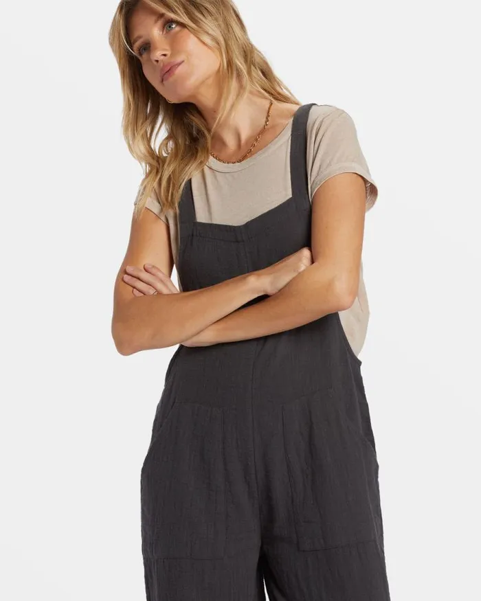Billabong Rompers and Jumpsuits Pacific Time Jumpsuit Black Sands 8211 Women Billabong Rompers and Jumpsuits Pacific Time Jumpsuit Black Sands 8211 Women