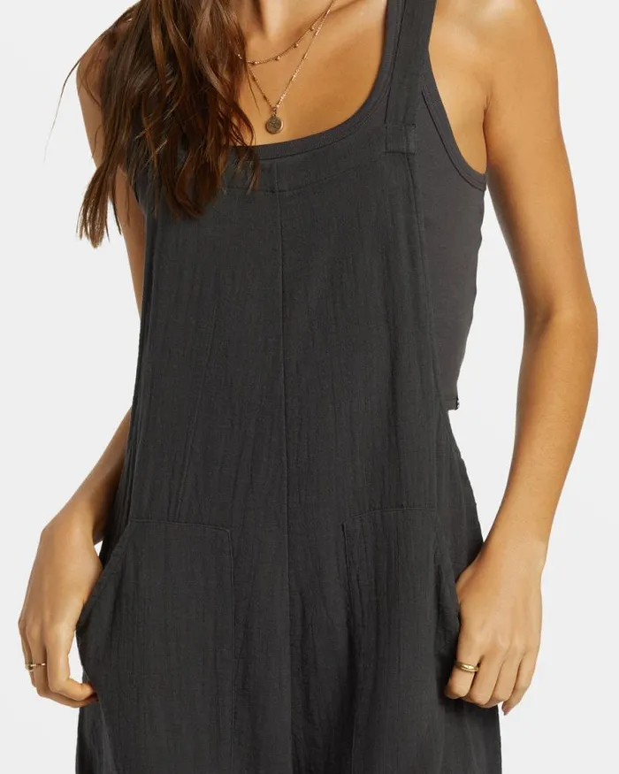 Billabong Rompers and Jumpsuits Pacific Time Jumpsuit Black Sands 8211 Women Billabong Rompers and Jumpsuits Pacific Time Jumpsuit Black Sands 8211 Women