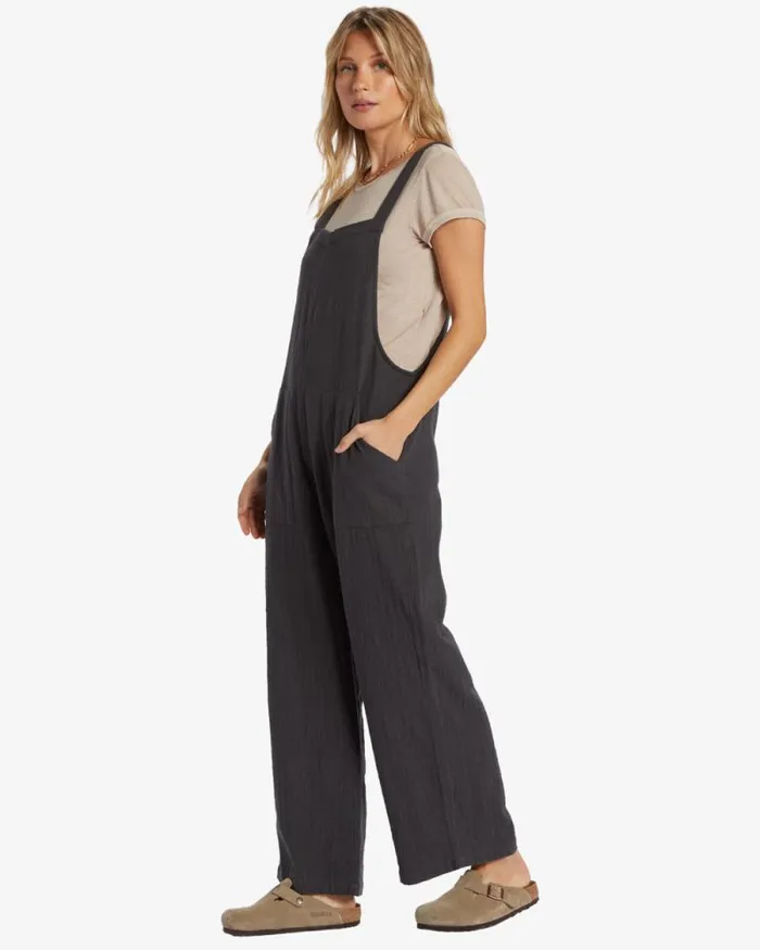 Billabong Rompers and Jumpsuits Pacific Time Jumpsuit Black Sands 8211 Women Billabong Rompers and Jumpsuits Pacific Time Jumpsuit Black Sands 8211 Women