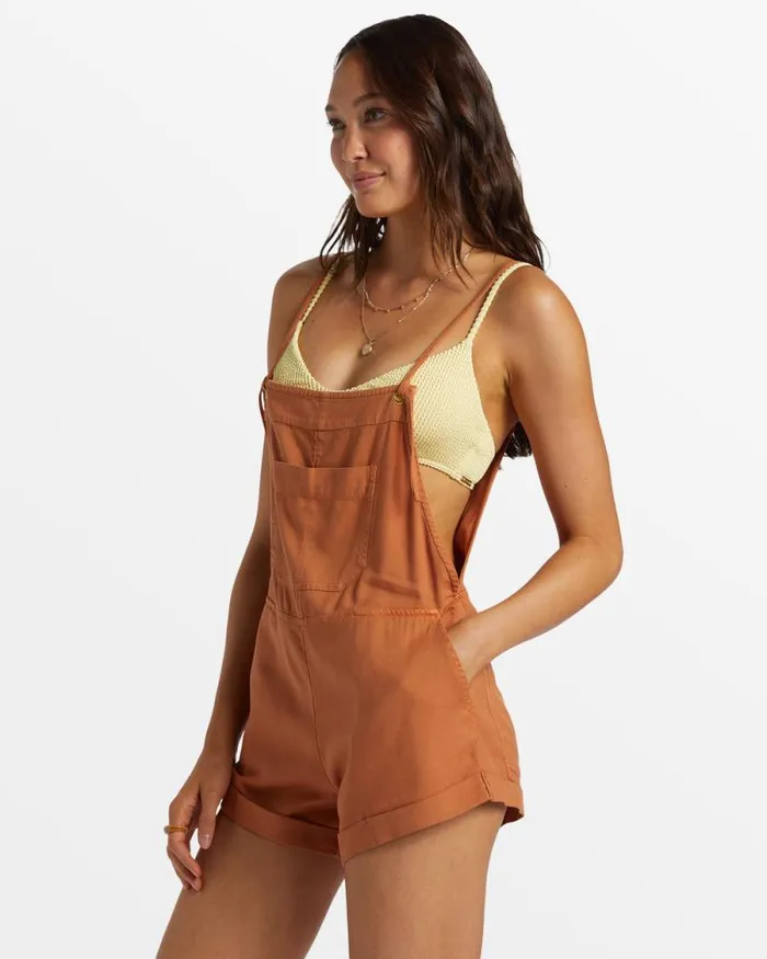 Billabong Rompers and Jumpsuits Wild Pursuit Romper Toffee 8211 Women Billabong Rompers and Jumpsuits Wild Pursuit Romper Toffee 8211 Women