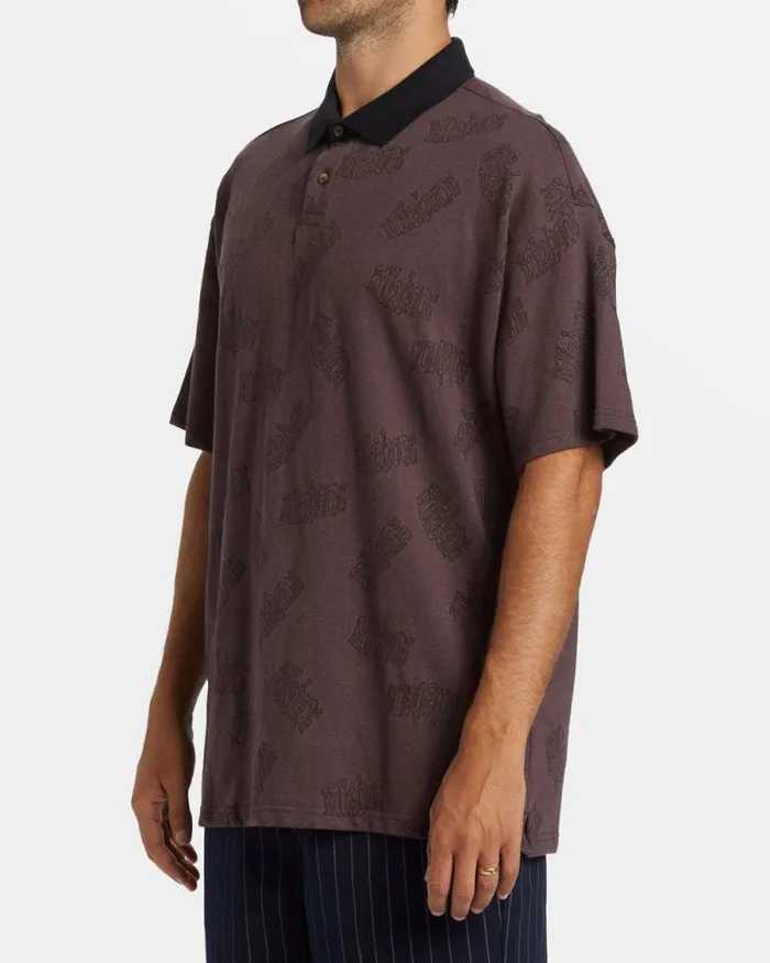 Billabong Shirts Shibuya Short Sleeve Polo Tshirt Plum 8211 Men Billabong Shirts Shibuya Short Sleeve Polo Tshirt Plum 8211 Men