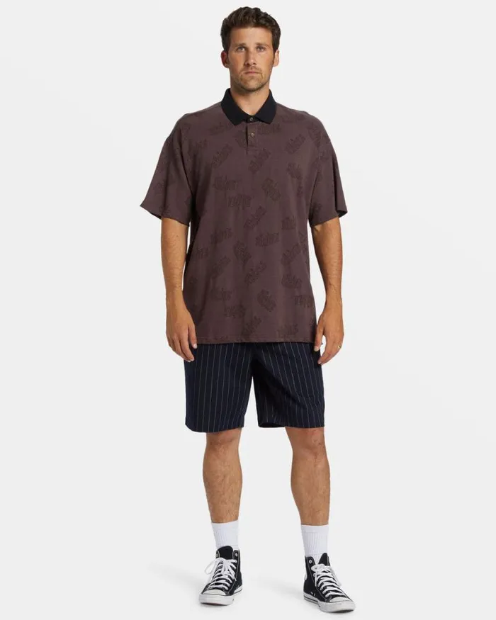 Billabong Shirts Shibuya Short Sleeve Polo Tshirt Plum 8211 Men Billabong Shirts Shibuya Short Sleeve Polo Tshirt Plum 8211 Men