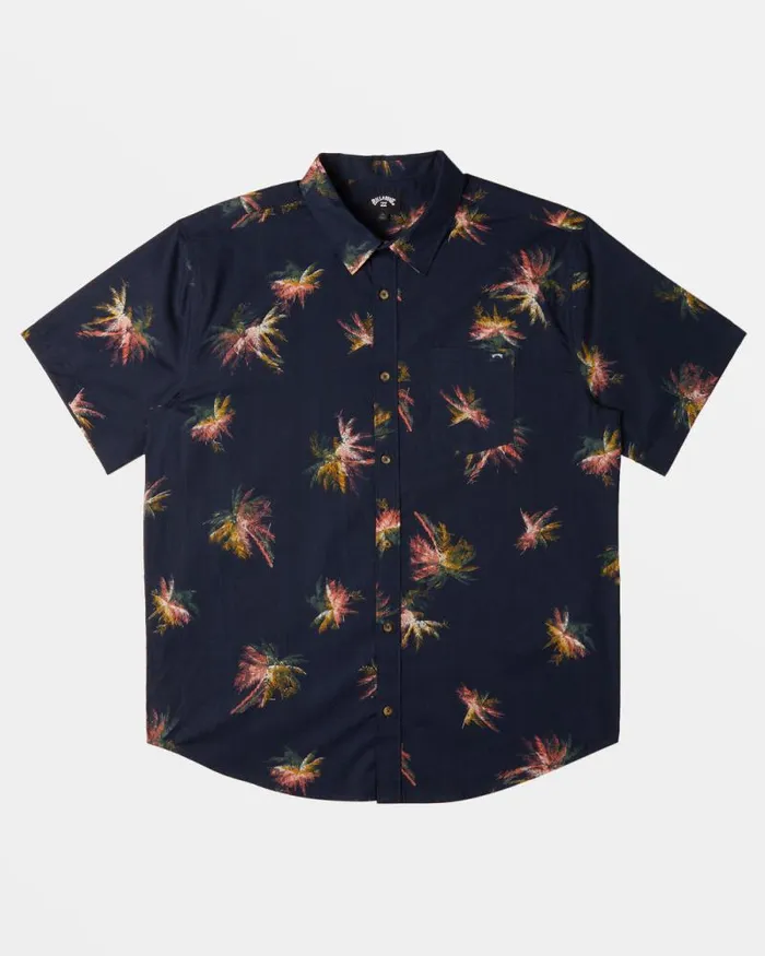 Billabong Shirts Sundays Mini Short Sleeve Shirt Dusty Navy 8211 Men