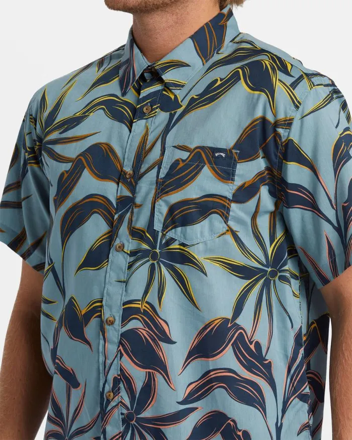 Billabong Shirts Sundays Short Sleeve Shirt Washed Blue 8211 Men Billabong Shirts Sundays Short Sleeve Shirt Washed Blue 8211 Men